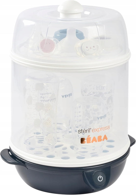 BEABA Steril'Express 2-in-1 STOOMSTERILISATOR + tang en maatbeker