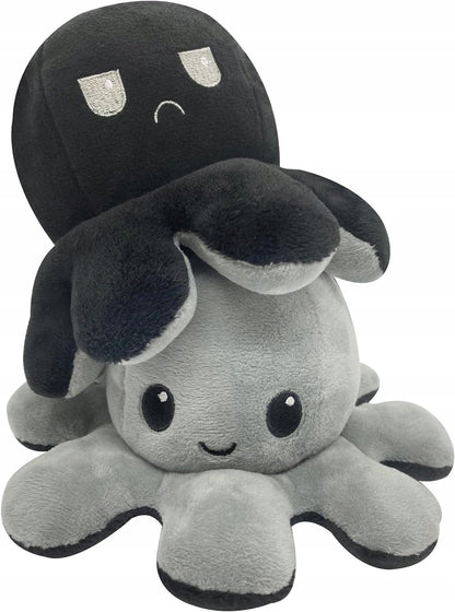 TeeTurtle omkeerbare dubbelzijdige knuffeloctopus 8 x 18 cm