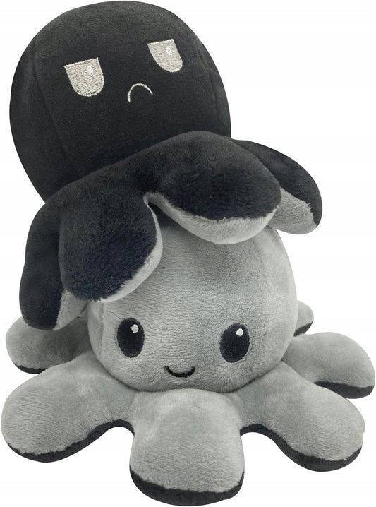 TeeTurtle omkeerbare dubbelzijdige knuffeloctopus 8 x 18 cm