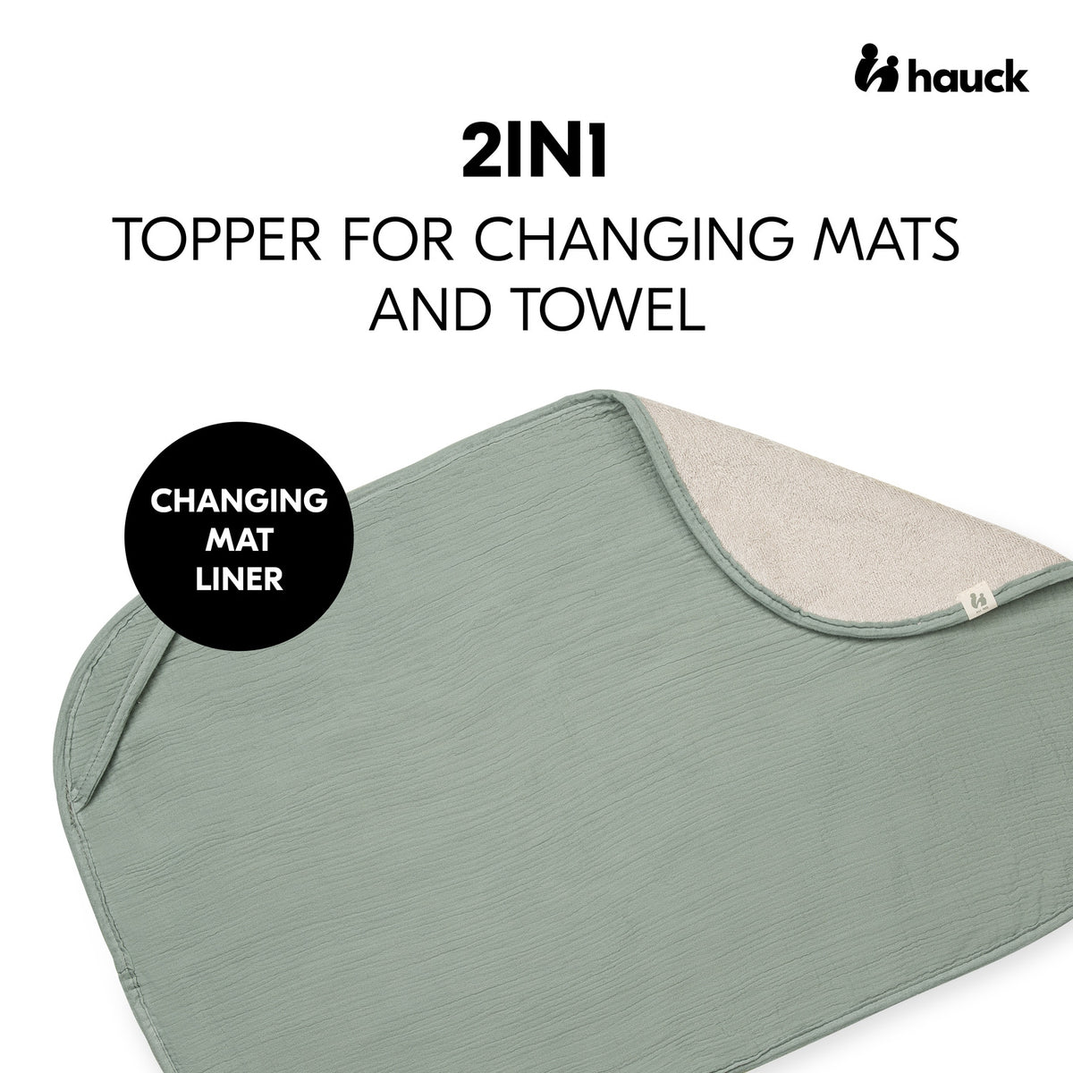 HAUCK housse en éponge pour matelas à langer topper