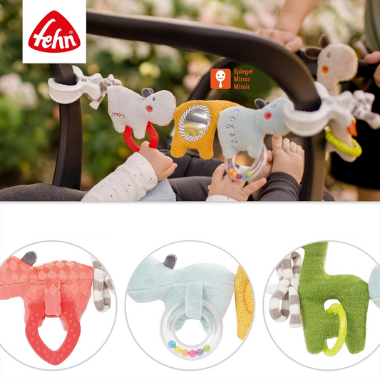 FEHN chaîne suspendue pour poussette, lit bébé, siège auto LOOPY & LOTTA 55 cm