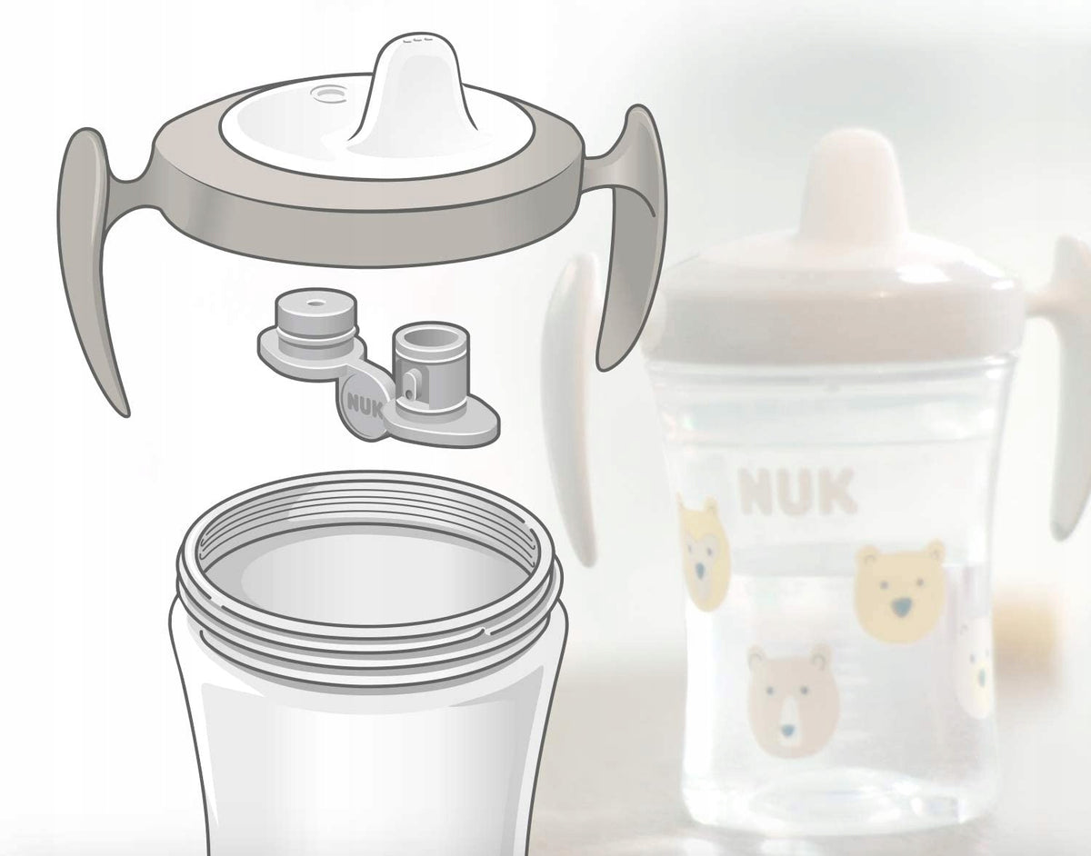 NUK Trainer Vaso Antiderrame León y Cebra 6 m+ 230 ml
