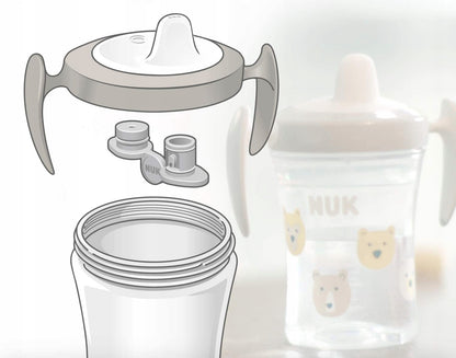 NUK Trainer Vaso Antiderrame León y Cebra 6 m+ 230 ml