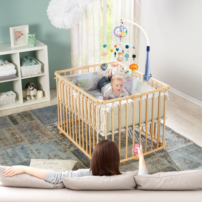 AMY & BENTON mobile avec boîte à musique et projecteur pour lit bébé + télécommande