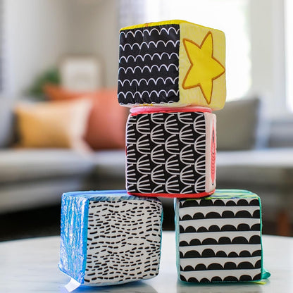 BABY EINSTEIN Explore & Discover Blocks zachte educatieve blokken 4 stuks