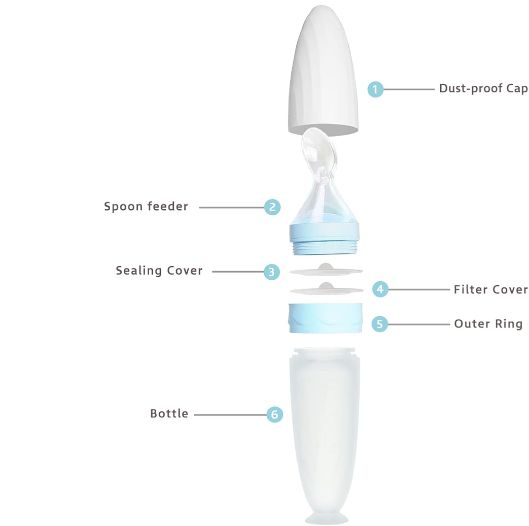 TERMICHY cuillère en silicone avec distributeur 90 ml 2 pièces