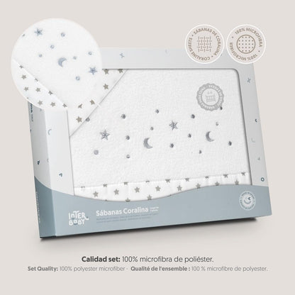 INTERBABY cot bedding set 60x120 cm Coralina