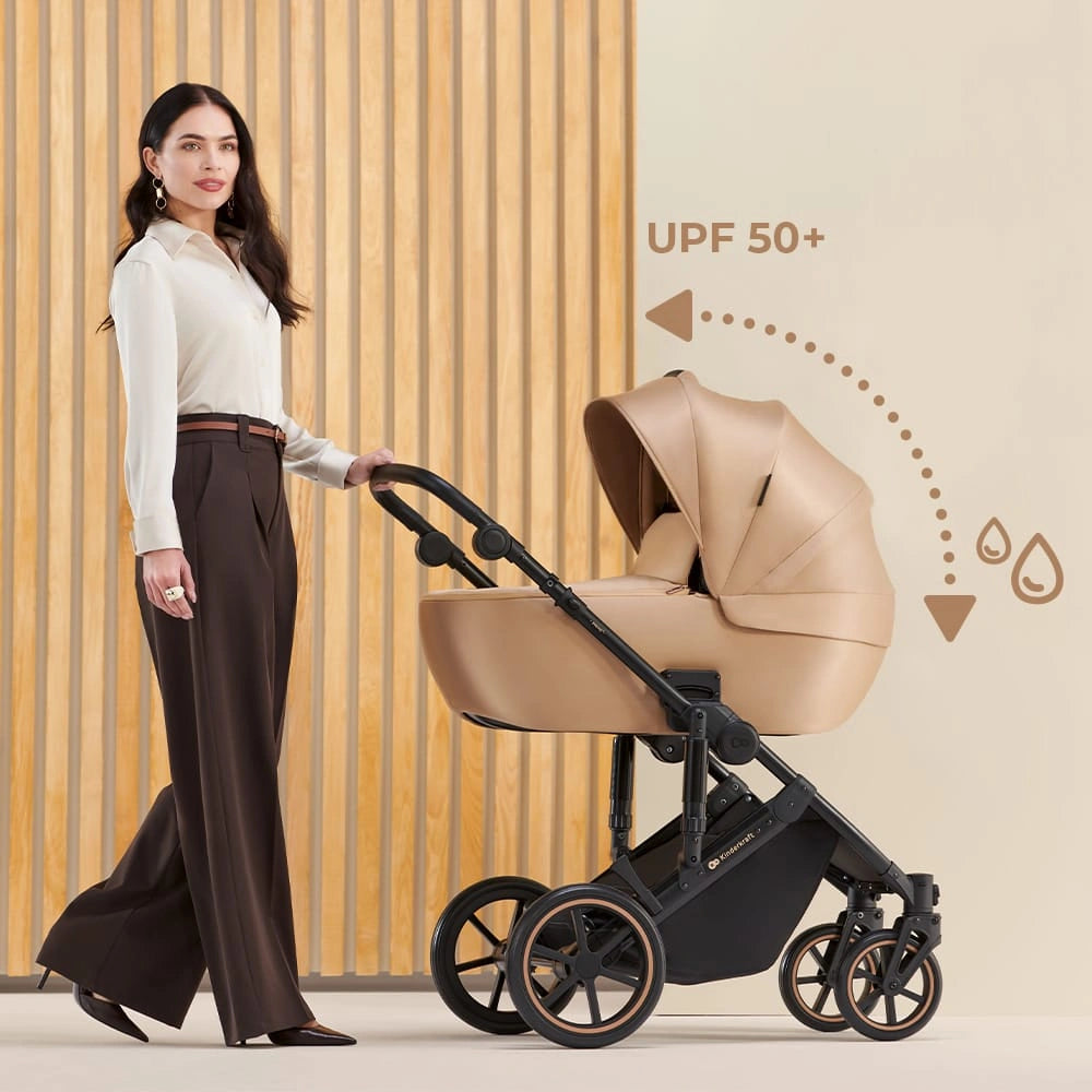 KINDERKRAFT PRIME2 PRO 3-in-1 multifunctionele kinderwagen tot 22kg + autostoeltje MINK PRO