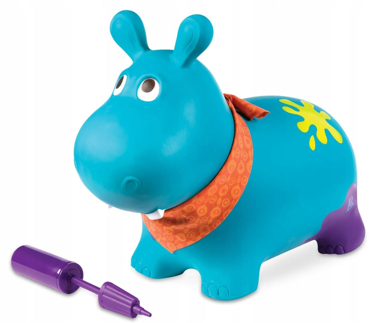 B.TOYS rubberen springende nijlpaard 61 cm + pomp