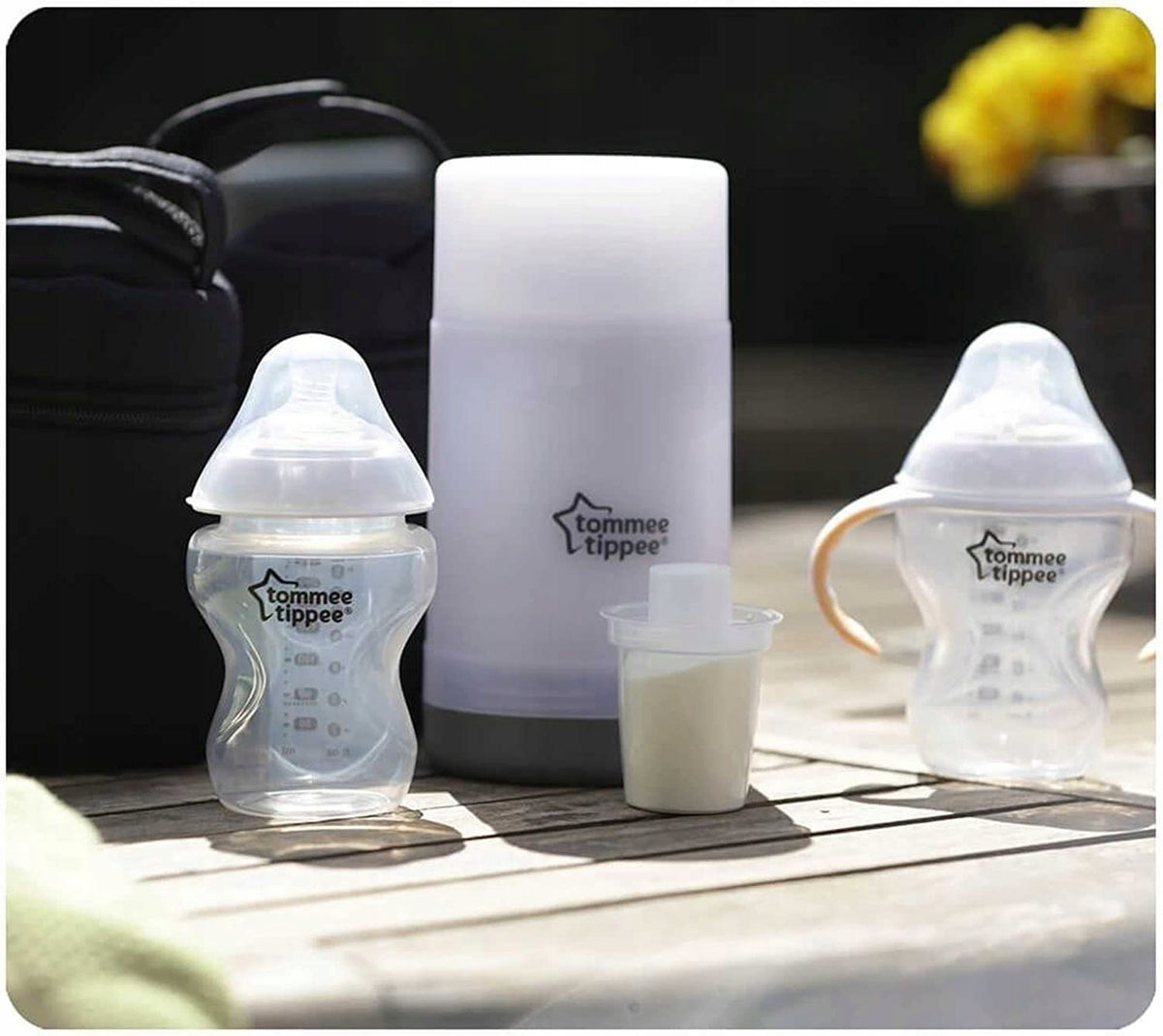 TOMMEE TIPPEE podgrzewacz termos PODRÓŻNY do butelek i żywności dla dzieci, kompaktowy na wyjazdy