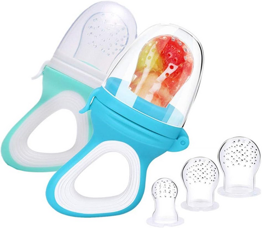 MELARQT bijtring fruitfeeder voor baby's 3-12m 2 stuks 6 spenen