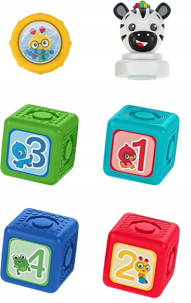 BABY EINSTEIN Connectables Add & Stack mágneses építőkockák 6 db