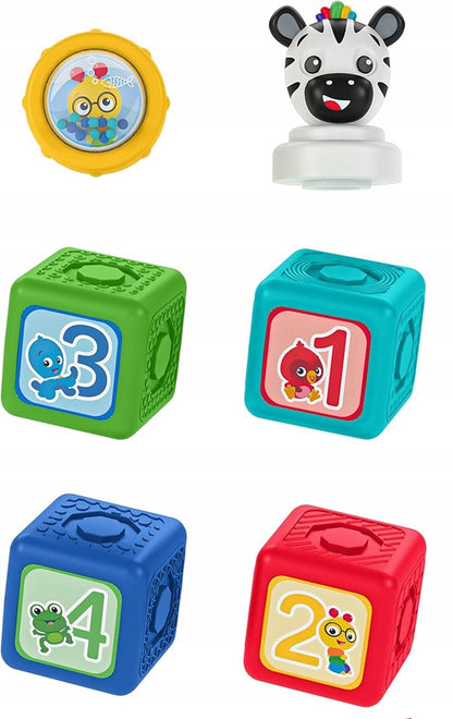 BABY EINSTEIN Connectables Add & Stack mágneses építőkockák 6 db