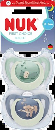 NUK First Choice Night pacifiers 0-6 months