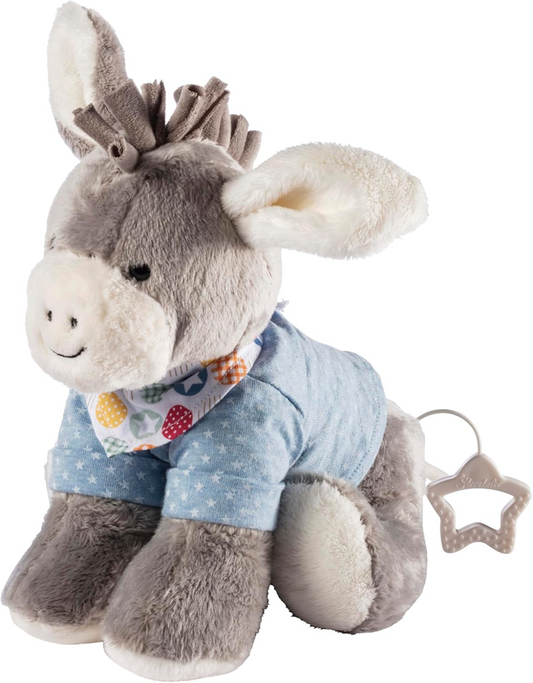 STERNTALER Ezeltje Emmi KNUFFEL met SPEELDOOSJE 20 cm
