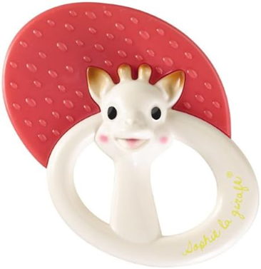 VULLI Giraffe Sophie siliconen bijtring met rammelaar 3 m+