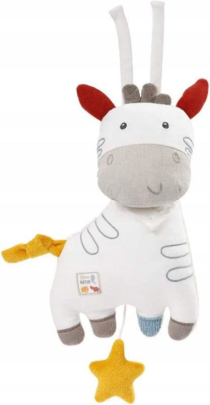 FEHN NATURE peluche Cebra con caja de música de algodón orgánico