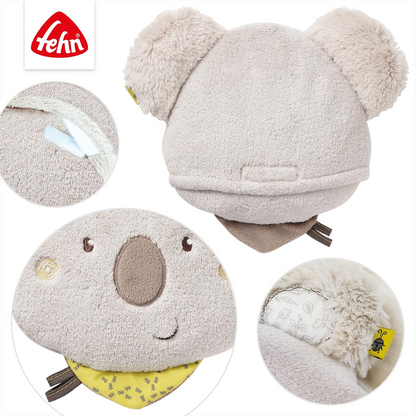 FEHN Koala Australië pluchen warmtekussen met kersenpitten 20 x 20 cm