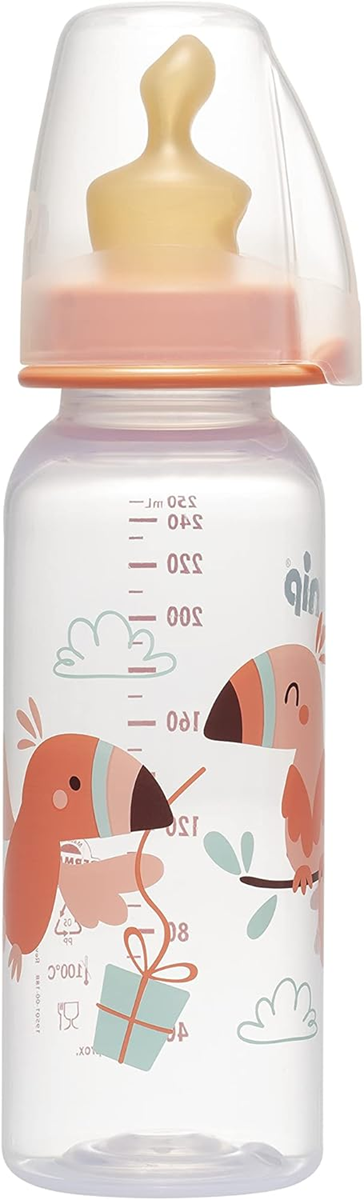 Biberon NIP con tettarella in lattice misura M flusso medio 240 ml