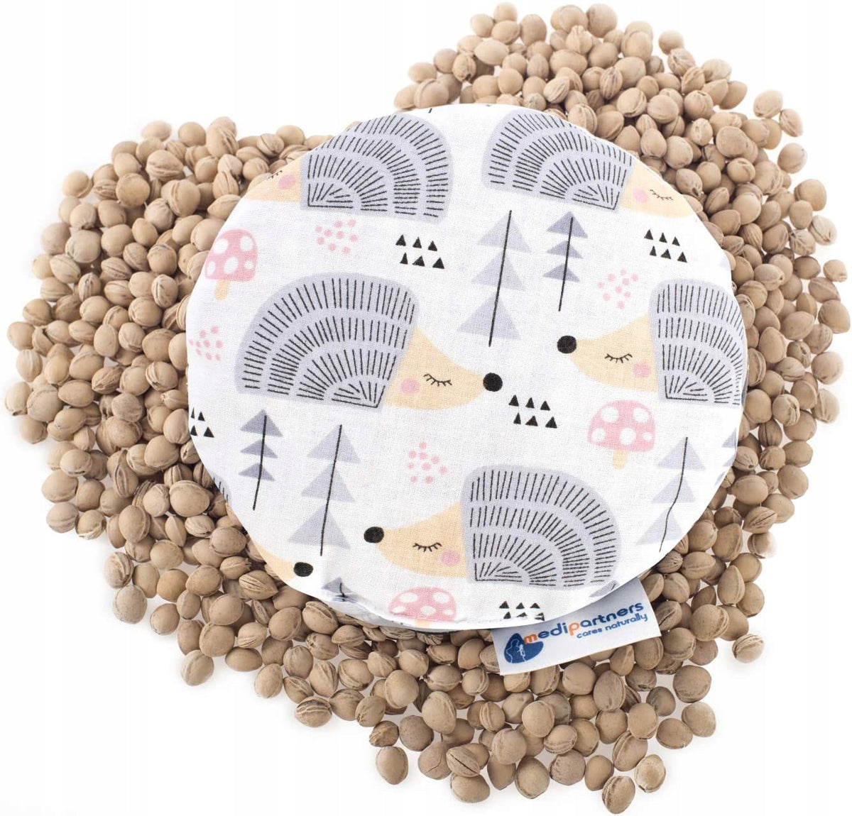 MEDIPARTNERS termofor z pestkami wiśni 0,18kg 15cm, naturalny termofor z bawełny i pestek wiśni