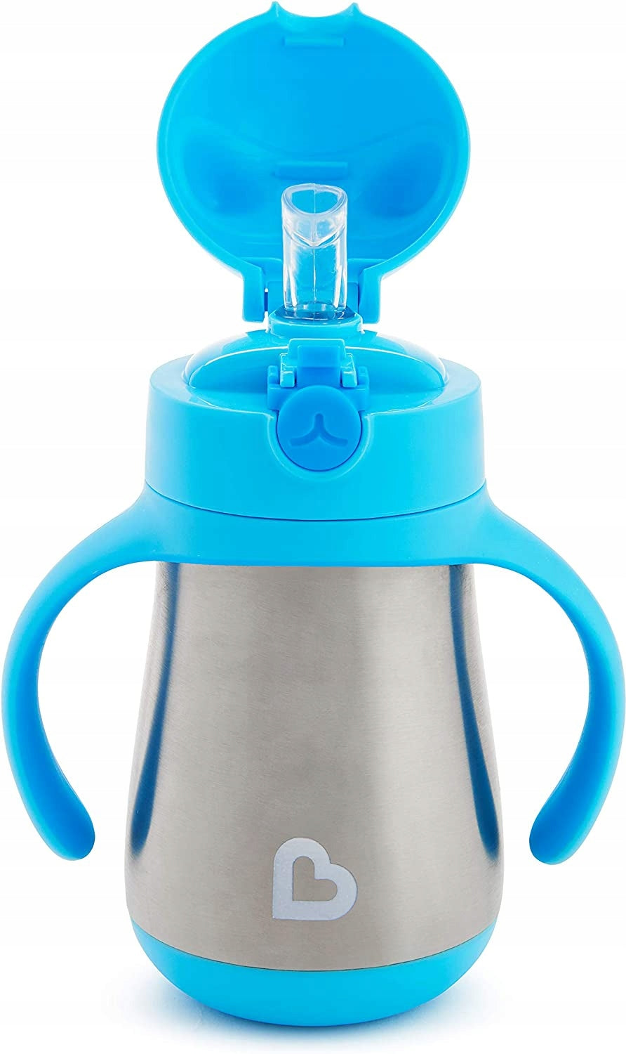 MUNCHKIN Cool Catstainless steel drip cupage 8 m+colour bluematerials stainless steel, plastic