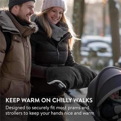 NAVARIS waterdichte handmof voor kinderwagens met fleece