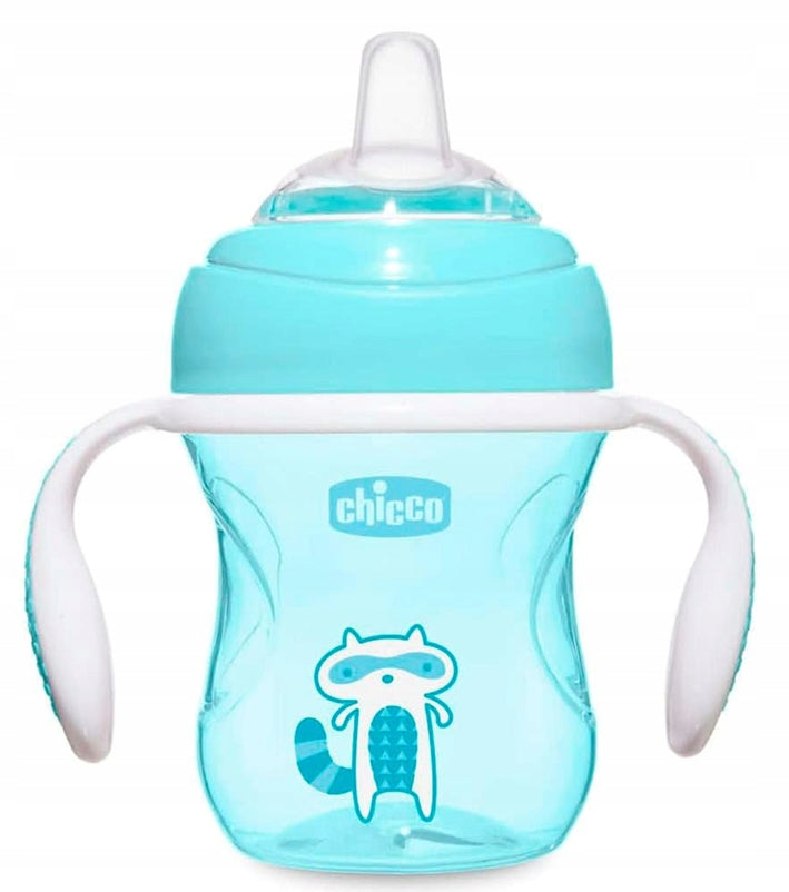 CHICCO Overgangsbeker non-cup met mondstuk en handgrepen 200 ml 4 m+