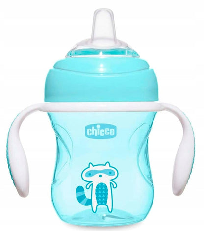 CHICCO Overgangsbeker non-cup met mondstuk en handgrepen 200 ml 4 m+