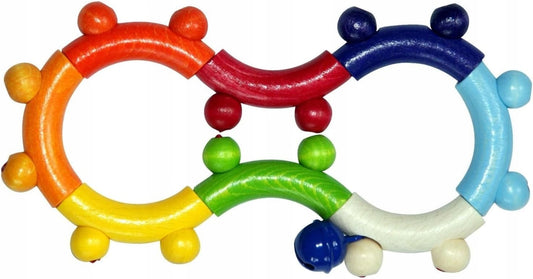 HESS houten rammelaar met belletje 8,5 x 17,5 cm