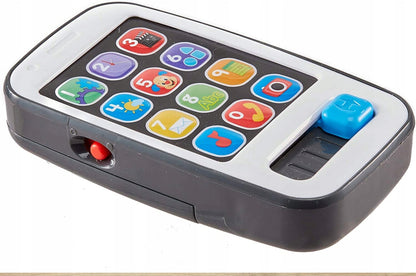 FISHER-PRICE smartfon interaktywny J.NIEMIECKI z kolorowymi przyciskami i suwakami, zabawka edukacyjna dla dzieci
