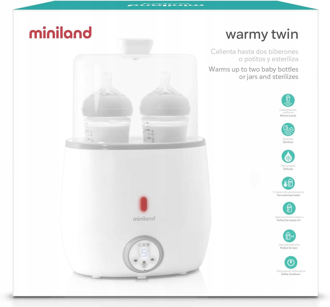 MINILAND Warmy Twin dubbele flessenwarmer en sterilisator