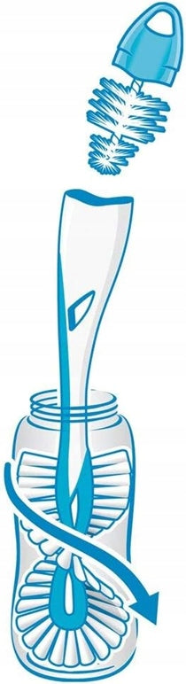 NUK 2-in-1 fles- en speenborstel 28 cm