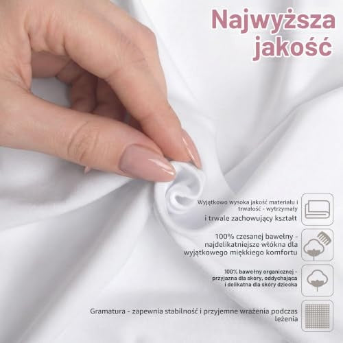 BABYBAY Deluxe Organic fitted sheet 89x50 cm white