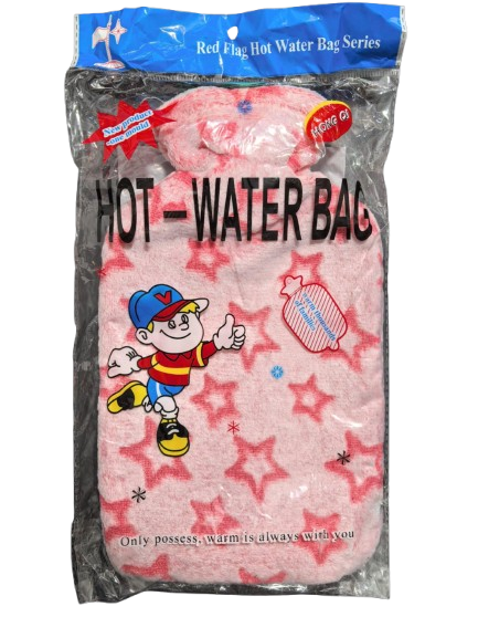 HONG rubberen waterkruik 2 liter 20 x 36 cm + fluwelen hoes