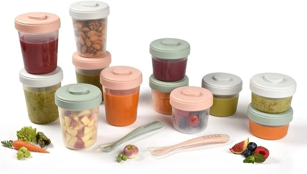 BEABA nádoby na potraviny 2x90 ml, 4x150 ml, 6x250 ml, lyžička