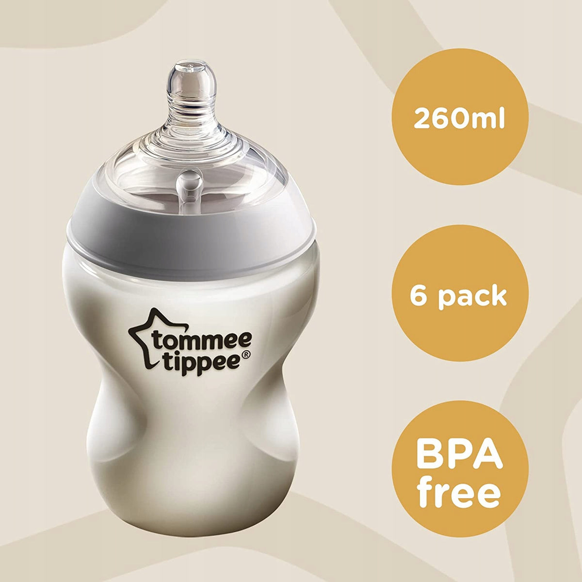 TOMMEE TIPPEE súprava 6 fliaš 260 ml ANTI-COLIC