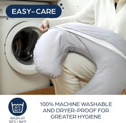 NIIMO poduszka wielofunkcyjna ciążowa do karmienia + poszewka, łatwa do prania, grey, easy-care
