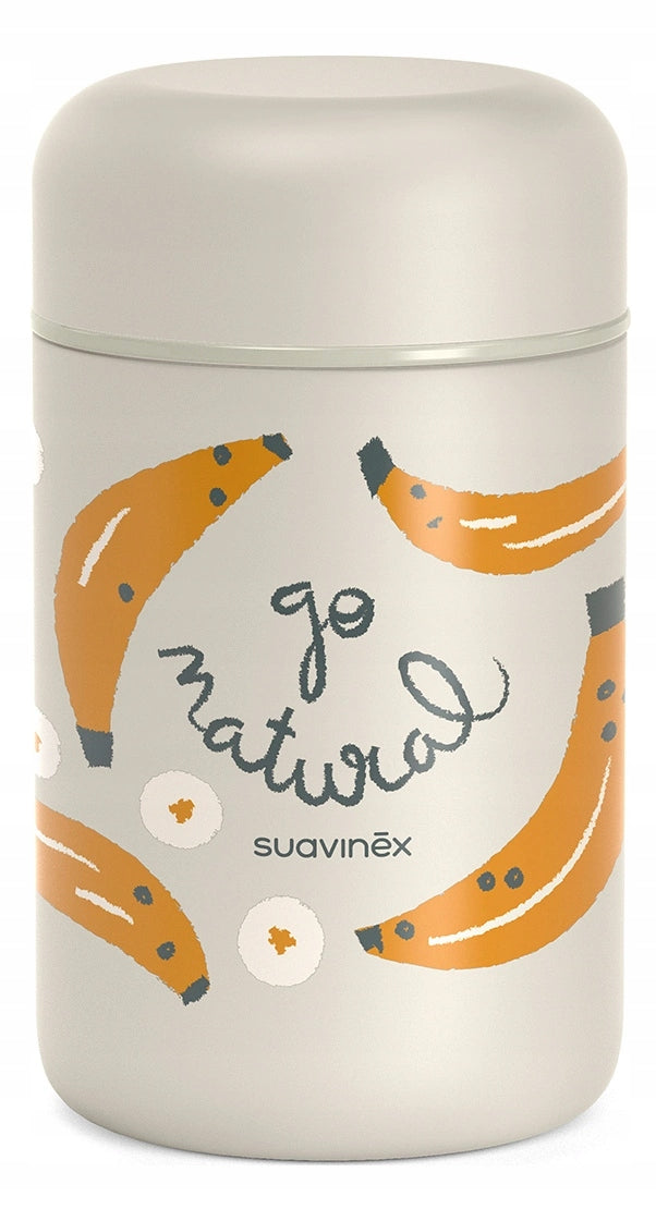SUAVINEX Go Natural stalen lunchthermosfles 400 ml