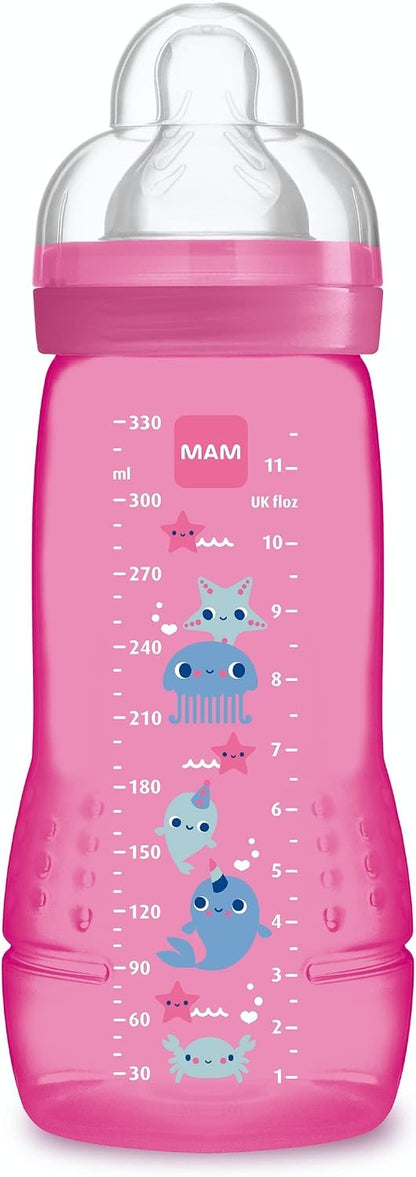 MAM Easy Active fles 330 ml, speen 3, vanaf 4 mnd. Maritiem