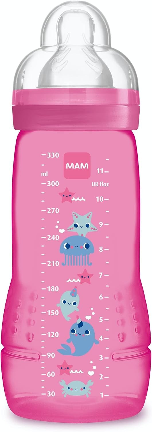 MAM Easy Active butelka 330 ml 4 m+ smoczek 3 STWORZENIA MORSKIE