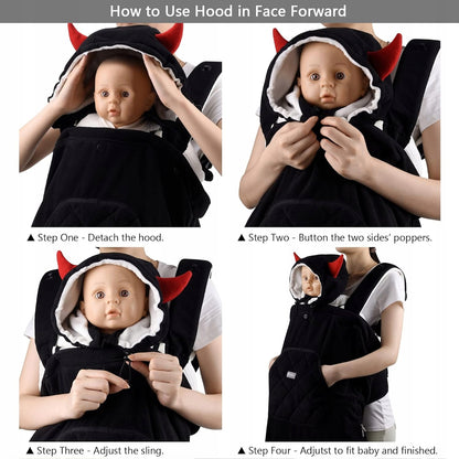 BEBAMOUR housse universelle en polaire pour porte-bébé, poussette, siège auto DIABEŁEK