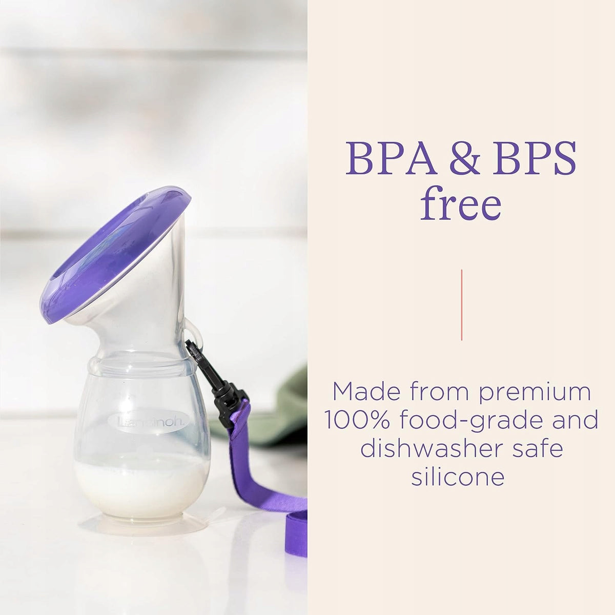 LANSINOH kolektor silikonowy BPA free, 100% food-grade, bezpieczny do zmywarki, do zbierania mleka kobiecego