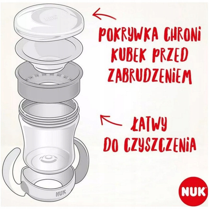 NUK Mini Magic Cup KUBEK NIEKAPEK 160 ml z pokrywką chroniącą przed zabrudzeniem, łatwy do czyszczenia
