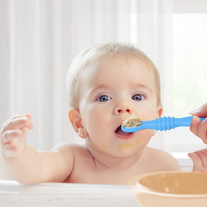 VICLOON set van 4 siliconen lepels voor vaste voeding 11 cm
