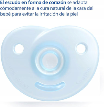 PHILIPS AVENT Soothie smoczki x 2 0-6msc, silikonowy smoczek w kształcie serca dla dziecka