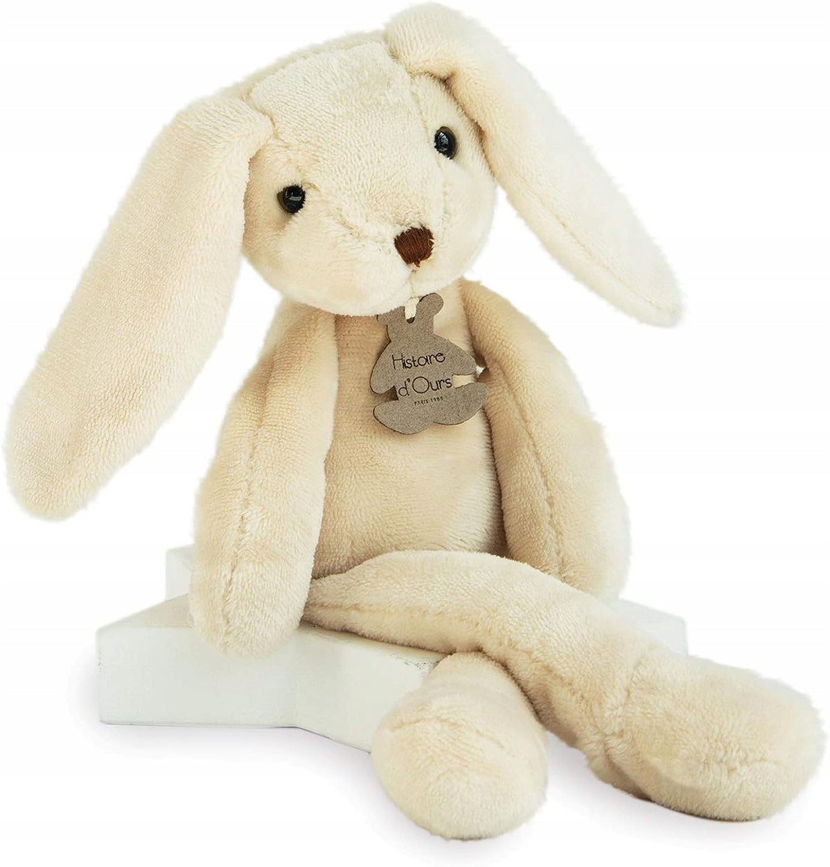HISTOIRE d'OURS przytulanka KRÓLIK 37 cm beżowy pluszowy królik dla dzieci 2+