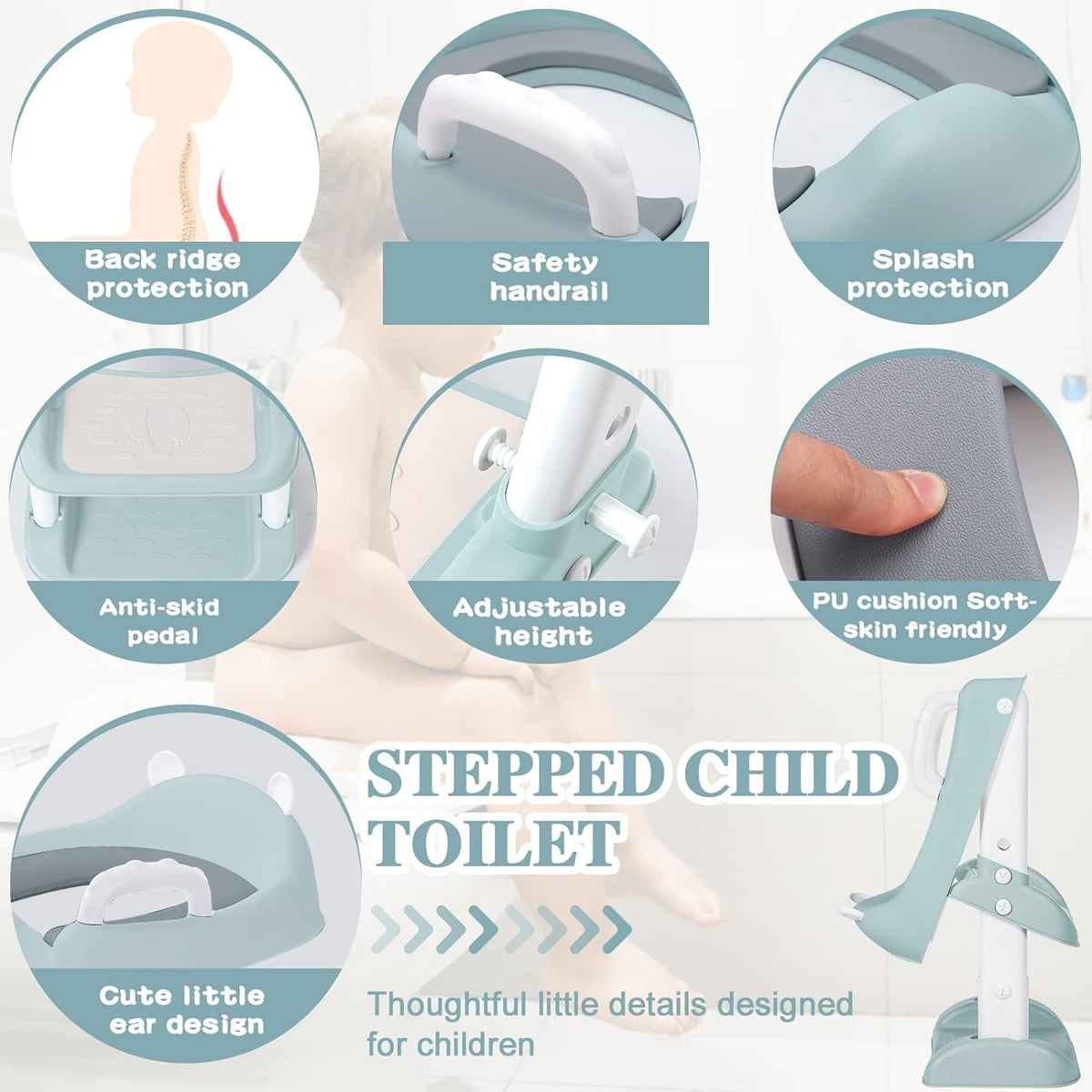 MUOIVG Toilettensitz mit Stufen
