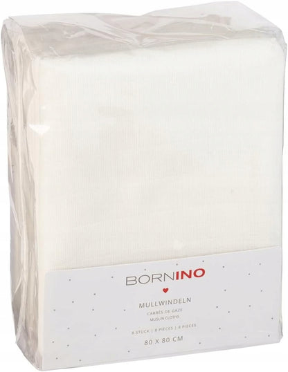 BORNINO mousseline luiers 80x80 x8