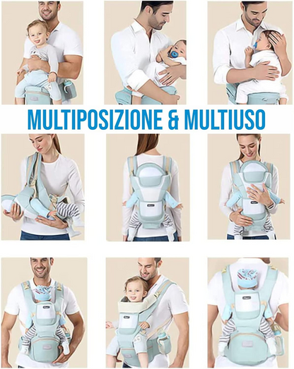 MARSUPIU ergonomic cu centură lombară 4în1