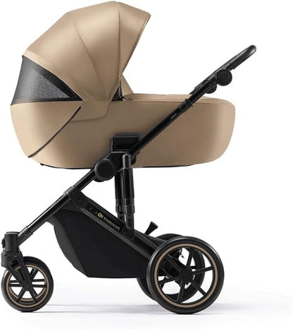 KINDERKRAFT PRIME2 PRO 3-in-1 multifunctionele kinderwagen tot 22kg + autostoeltje MINK PRO